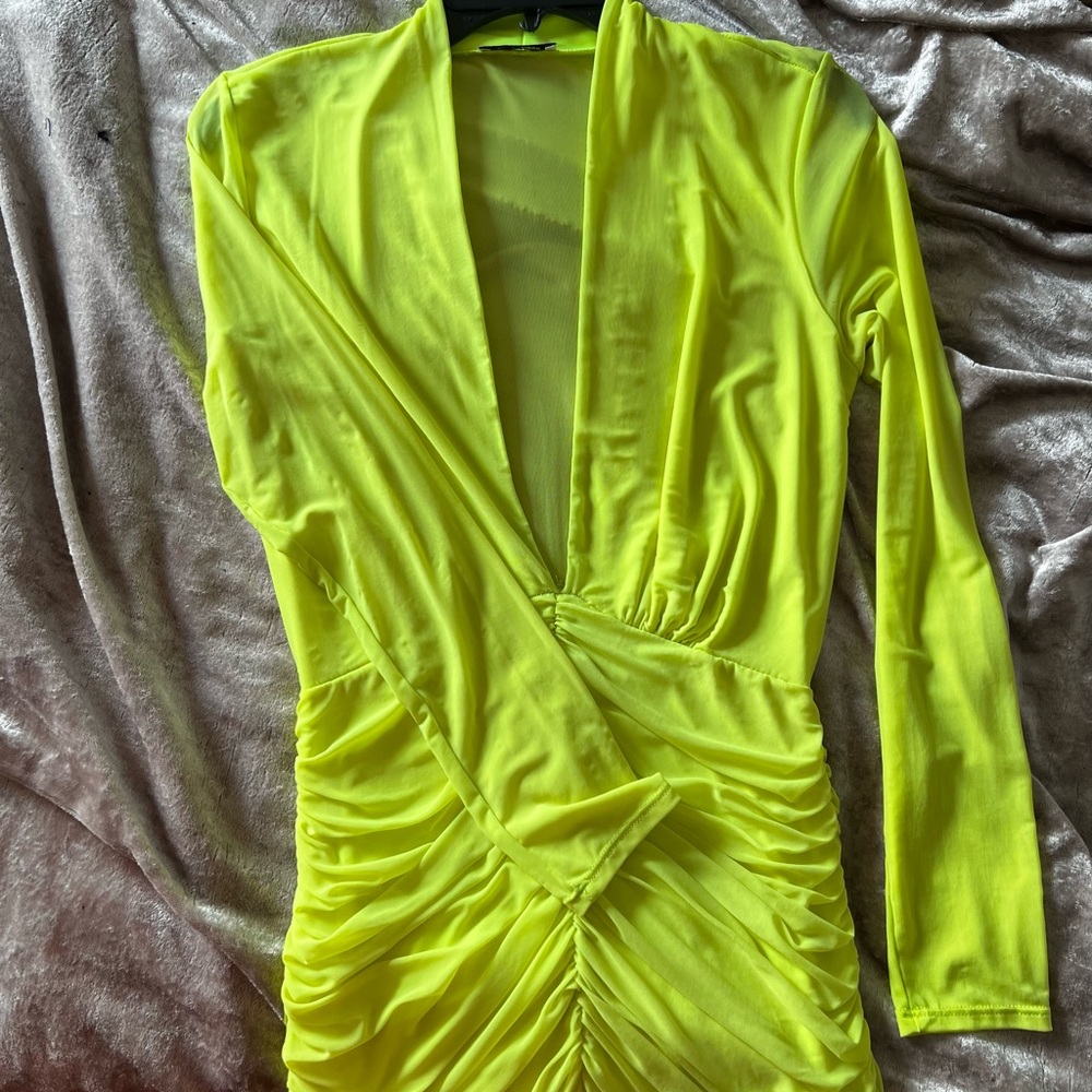 Fashion Nova Neon Yellow Jumpsuit
